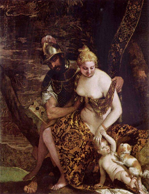Paolo Veronese Mars and Venus with Cupid and a Dog china oil painting image